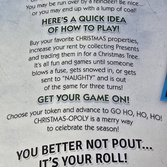 Christmas-Opoly Board Game - Picture 4 of 5